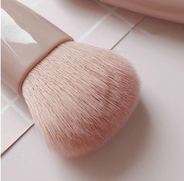 5-Piece Travel Makeup Brush Set with Mirror – Foldable & Portable