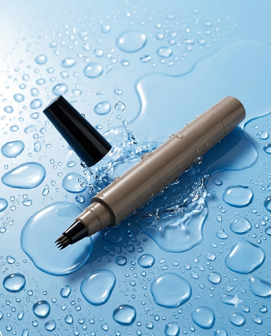 Waterproof Eyebrow Pen — Micro-Fork Tip for Hair-Like Strokes