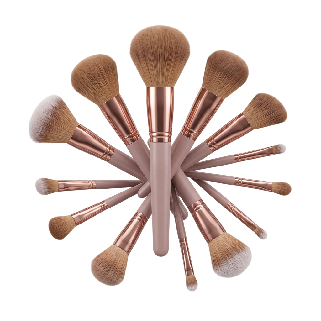 Makeup Brush Set — Concealer, Blush, Powder, Eyeshadow & Foundation Brushes