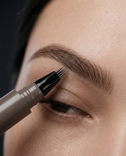 Waterproof Eyebrow Pen — Micro-Fork Tip for Hair-Like Strokes
