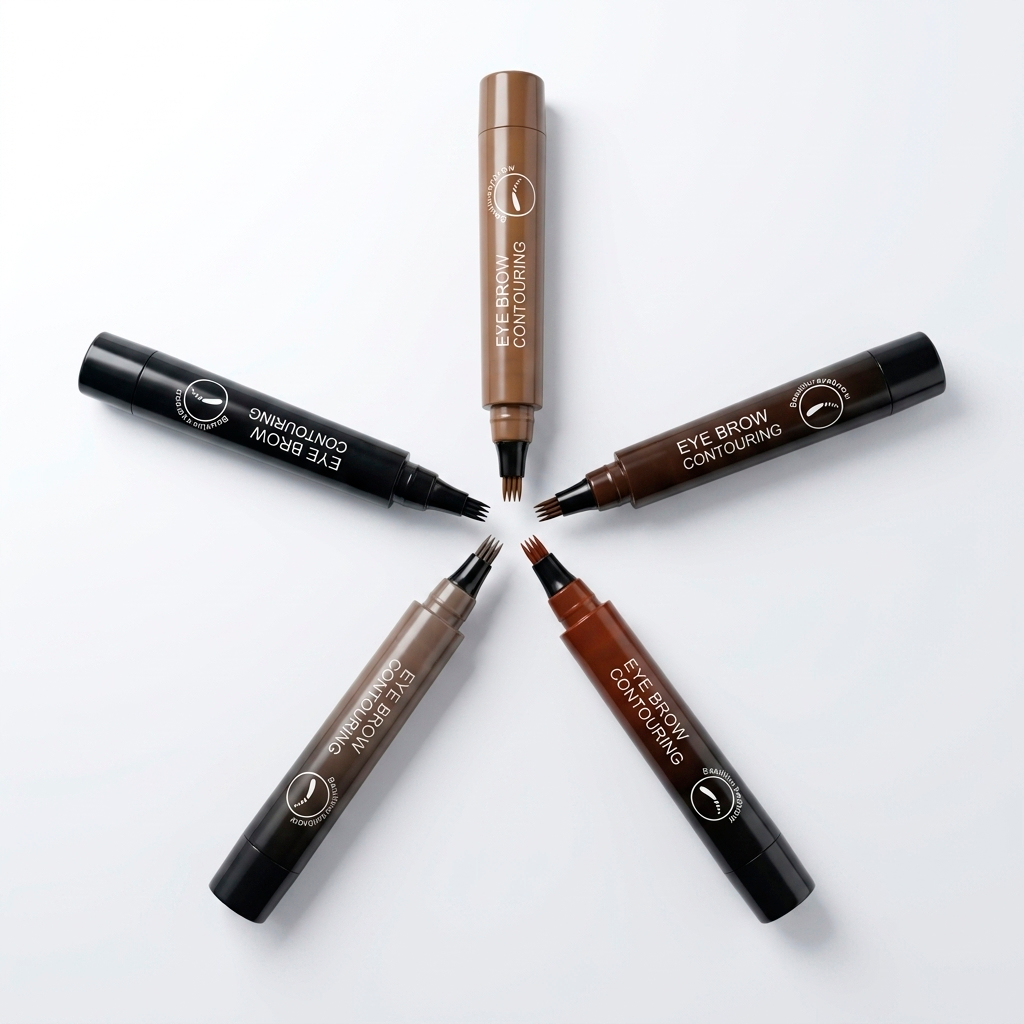Waterproof Eyebrow Pen — Micro-Fork Tip for Hair-Like Strokes