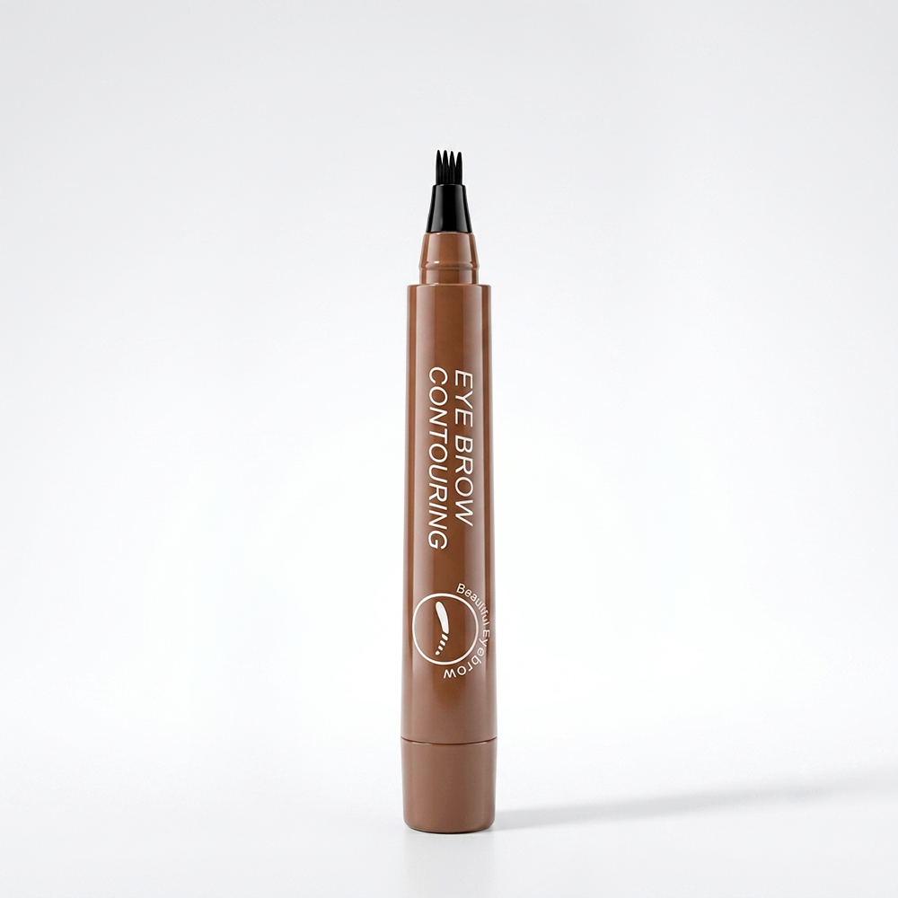 Waterproof Eyebrow Pen — Micro-Fork Tip for Hair-Like Strokes